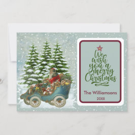 Tarjeta de Navidades Vintage de Feliz Navidad