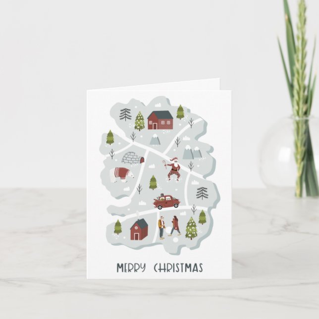 Tarjeta de Navidades Vintage Hygge (Anverso)