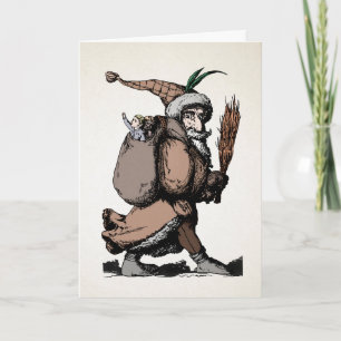 Tarjeta de Navidades Vintage Pere Fouettard