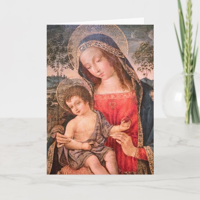 Tarjeta de Navidades Virgin y Child II (Anverso)