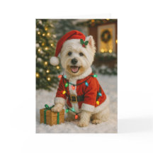 Tarjeta de Navidades Westie