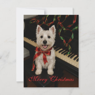Tarjeta de Navidades Westie