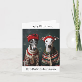 Tarjeta de Navidades Whippets