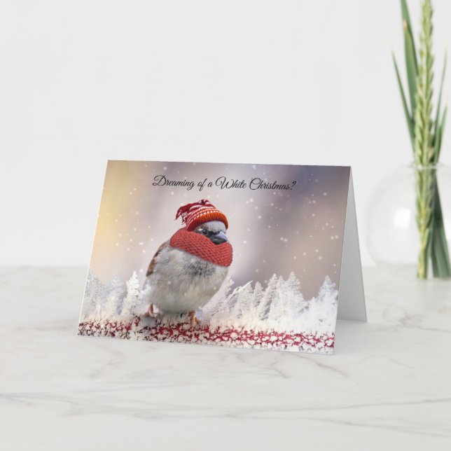Tarjeta de Navidades White ChristmasSnowbird Flori (Anverso)