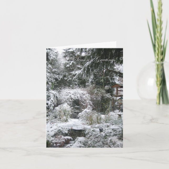 Tarjeta de navidades: Winter Garden (Anverso)