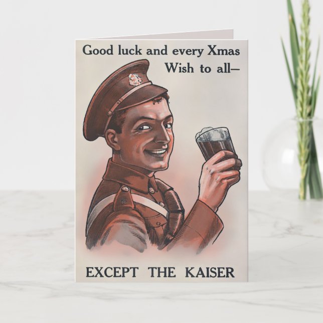 Tarjeta de Navidades WW1 vintage (Anverso)