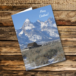 Tarjeta de Navidades Wyoming Tetons
