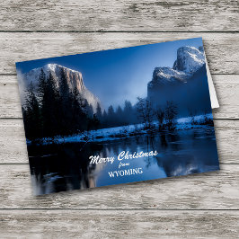 Tarjeta de Navidades Yellowstone Wyoming