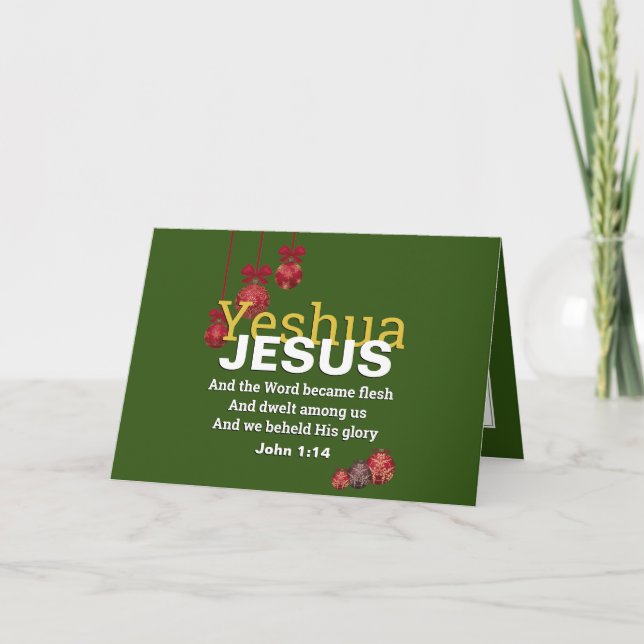 Tarjeta de Navidades YESHUA JESUS (Anverso)