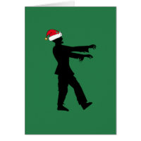 Tarjeta de Navidades Zombie Santa Funny