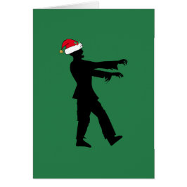 Tarjeta de Navidades Zombie Santa Funny