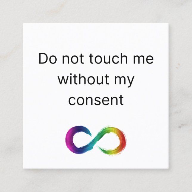 Tarjeta de necesidades sensoriales autistas (Anverso)