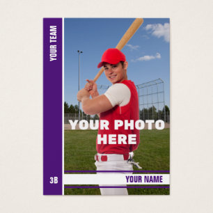 Tarjeta de Negociación de Beisbol de banda Púrpura