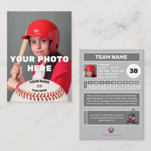 Tarjeta de Negociación de Béisbol Gris Back - Esta