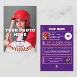 Tarjeta de Negociación de Béisbol Purple Back - Es