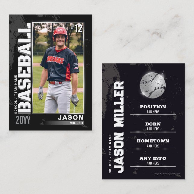 Tarjeta de Negociación de Béisbol Tarjeta de Jugad (Anverso / Reverso)