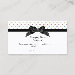 TARJETA DE NEGOCIO BOW Spot White Pastel