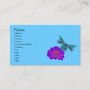 Tarjeta De Negocio Con Flor De Flor De Zinnia