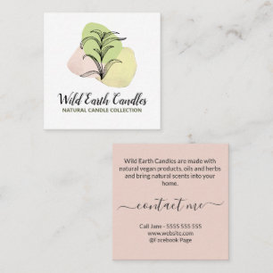 Tarjeta De Negocio Con Logotipo Herbal Resumen
