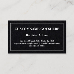 Tarjeta De Negocio De Barrister En Derecho