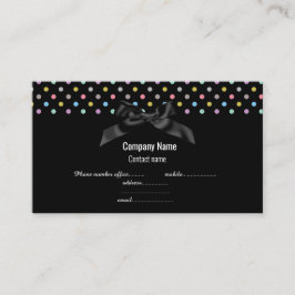 TARJETA DE NEGOCIO DE BOW de Black Pastel