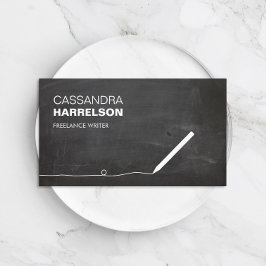 TARJETA DE NEGOCIO DE CHALKBOARD PARA AUTORES Y ES