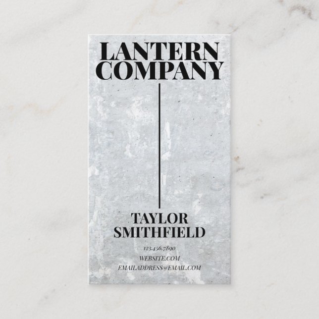 TARJETA DE NEGOCIO DE CONCRETO TRADICIONAL (Anverso)