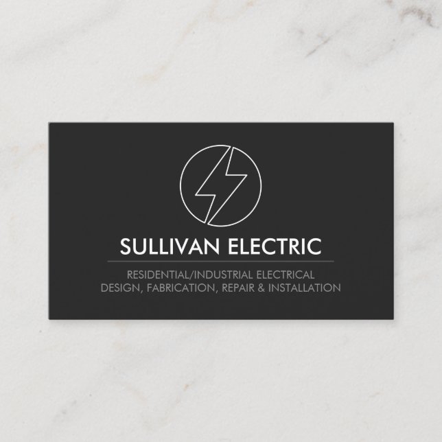 Tarjeta de Negocio de Contratista Eléctrico (Anverso)