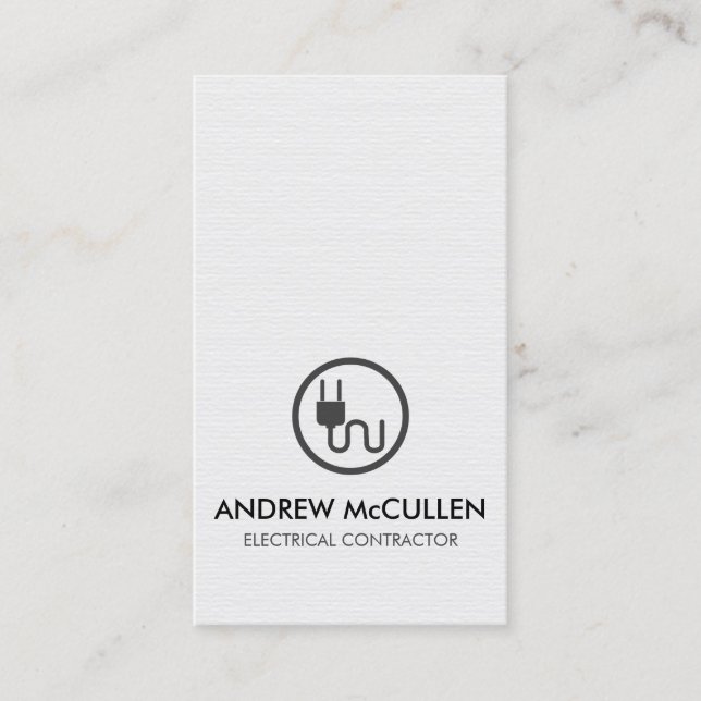 Tarjeta de Negocio de Contratista Eléctrico (Anverso)
