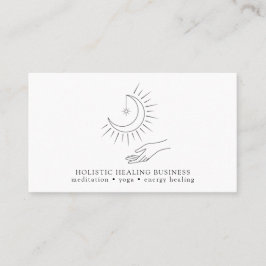 Tarjeta De Negocio De Curación Holística De La Moo