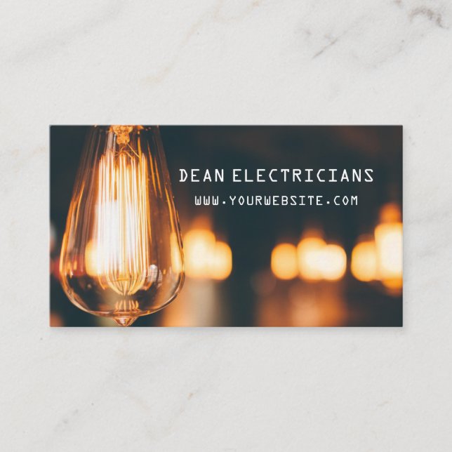 Tarjeta de Negocio de Electricidad (Anverso)
