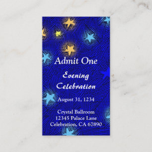 Tarjeta de Negocio de Entrada para Evento de Luna