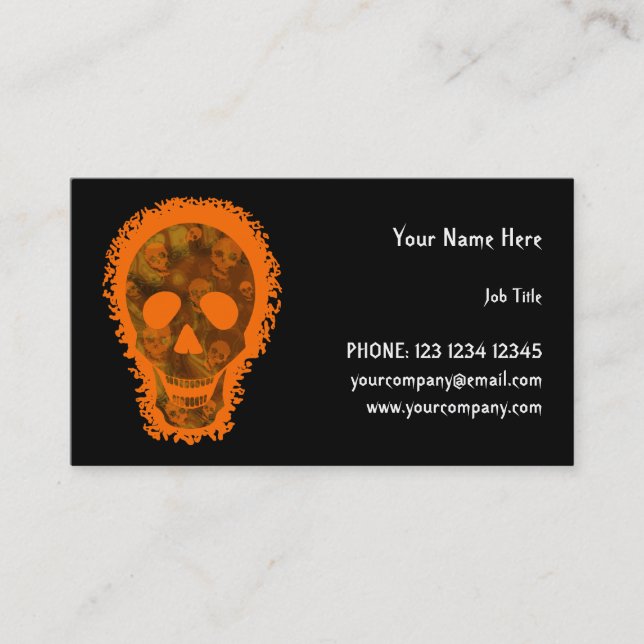 Tarjeta de negocio de gran Naranja horizontal (Anverso)