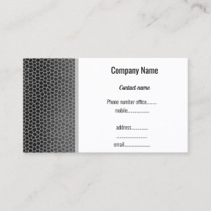 TARJETA DE NEGOCIO DE IMPRESIÓN ANIMAL DE PLATA NE