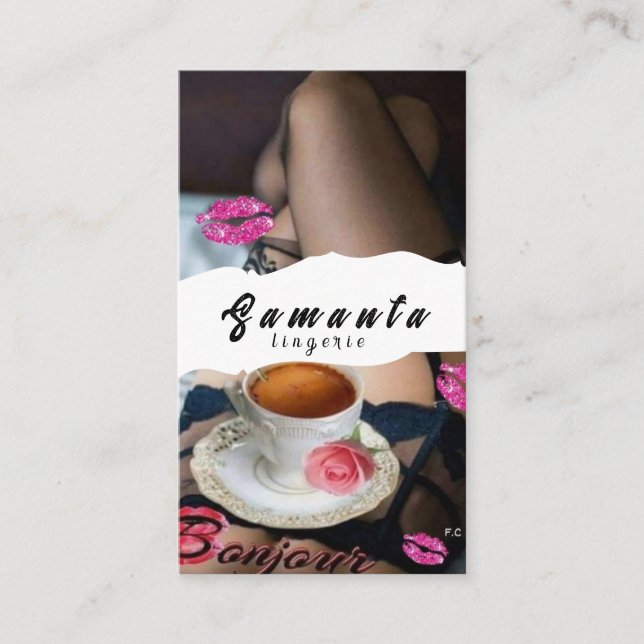 Tarjeta de Negocio de Lencería (Anverso)