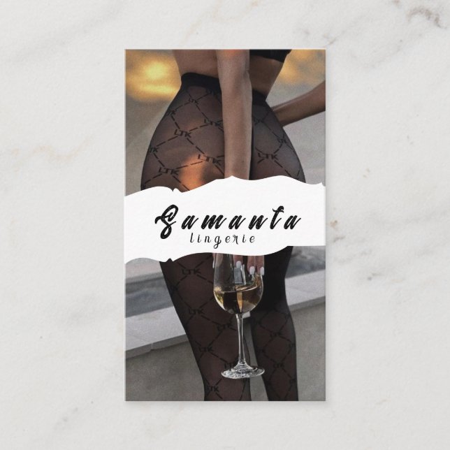Tarjeta de Negocio de Lencería (Anverso)