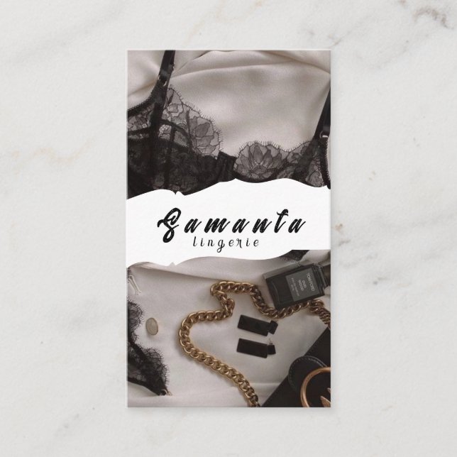 Tarjeta de Negocio de Lencería (Anverso)