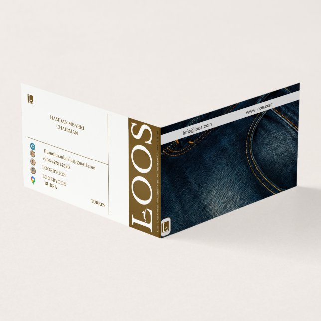 TARJETA DE NEGOCIO DE LOOS FOLDEADA (Exterior)