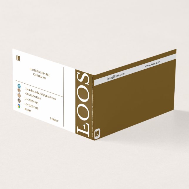 TARJETA DE NEGOCIO DE LOOS FOLDEADA (Exterior)