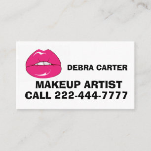 TARJETA DE NEGOCIO DE MAKEUP ARTIST LIPSTICK PERSO