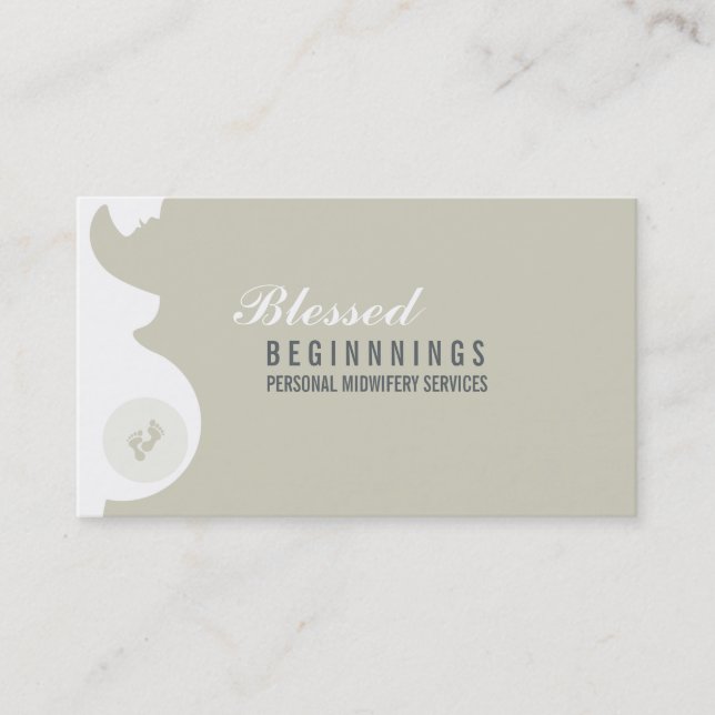 TARJETA DE NEGOCIO DE MEDIANOWIFE :: pies de bebé  (Anverso)