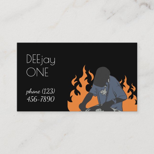 Tarjeta De Negocio De Músico Dj (Anverso)
