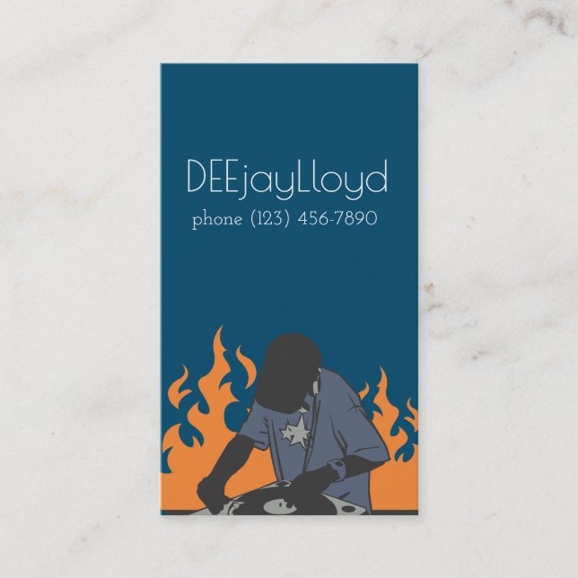 Tarjeta De Negocio De Músico Dj (Anverso)