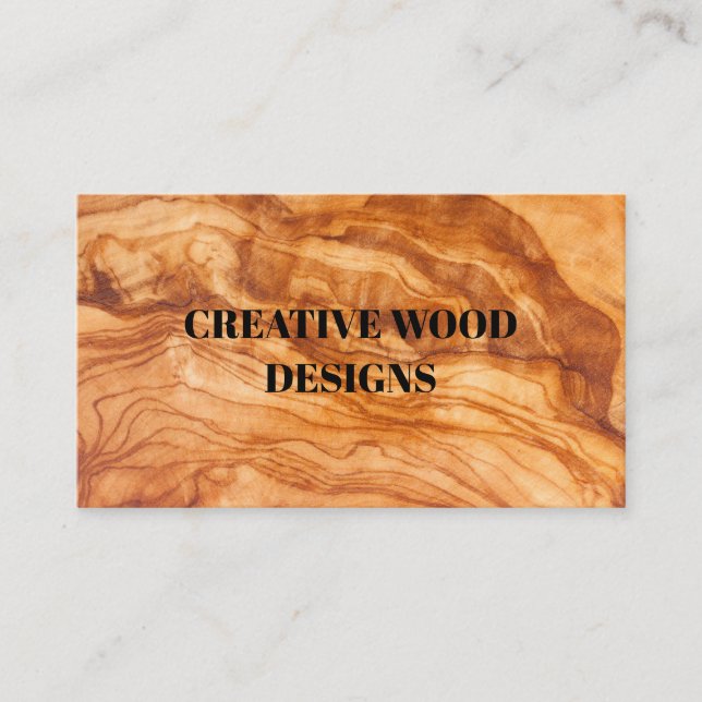 TARJETA DE NEGOCIO DE OLIVE WOOD (Anverso)