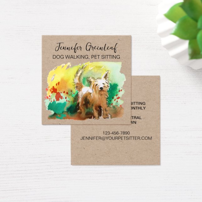 Tarjeta de Negocio de Paseo de Perros (Escritorio)