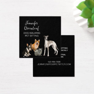 Tarjeta de Negocio de Paseo de Perros