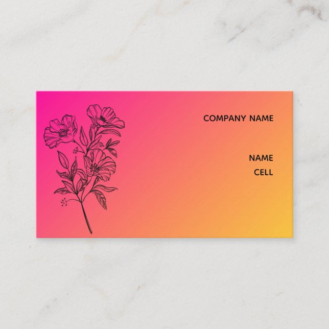 TARJETA DE NEGOCIO DE PLANTILLA (Anverso)