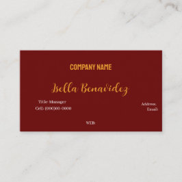 TARJETA DE NEGOCIO DE PLANTILLA BÁSICA