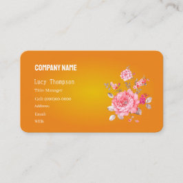 TARJETA DE NEGOCIO DE PLANTILLA BÁSICA , flor