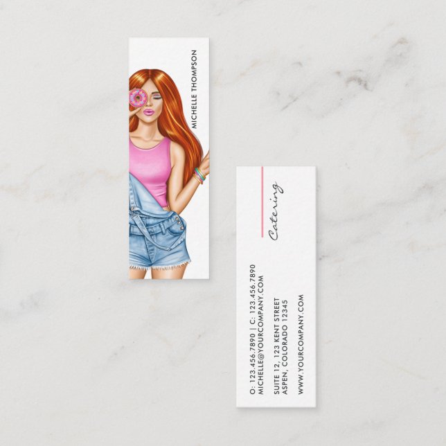 Tarjeta de Negocio de Servicio de Catering de Comi (Anverso / Reverso)